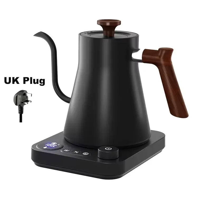 Gooseneck Electric Coffee Kettle 900ml – Stainless Steel
