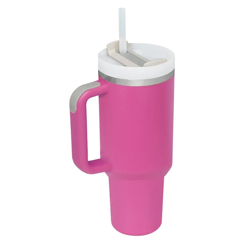 Steel Water Bottle with Straw