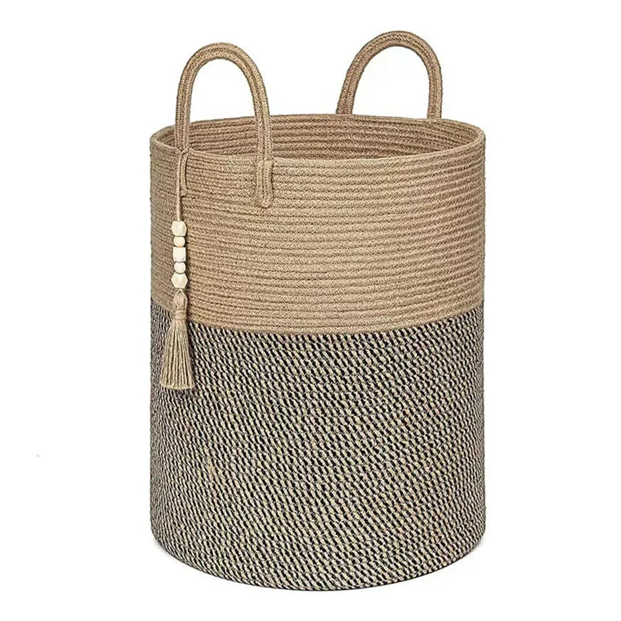 Large Woven Decorative Laundry Basket