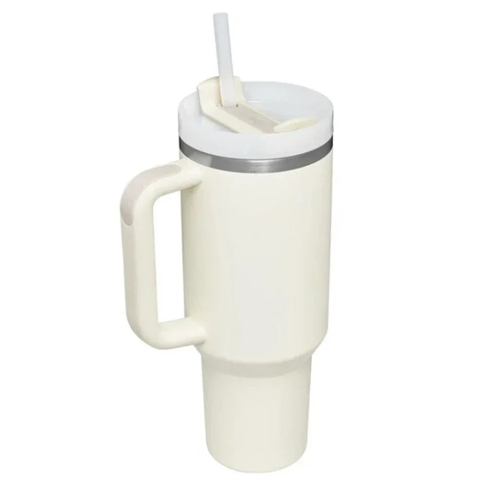 Steel Water Bottle with Straw