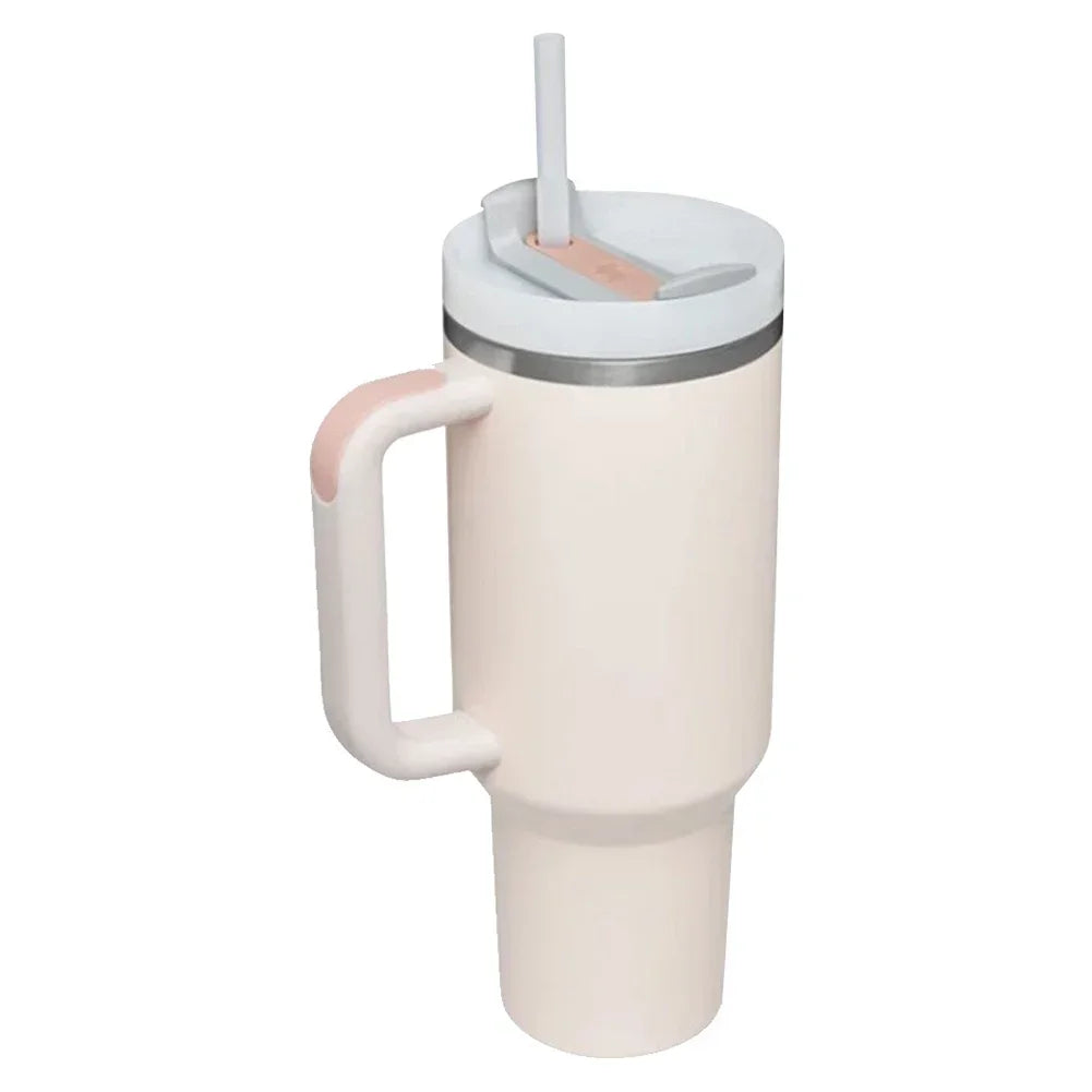 Steel Water Bottle with Straw