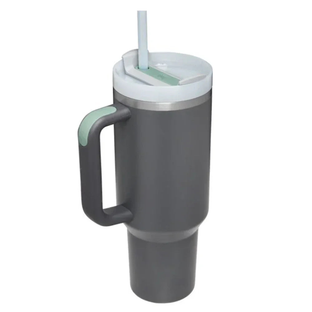 Steel Water Bottle with Straw